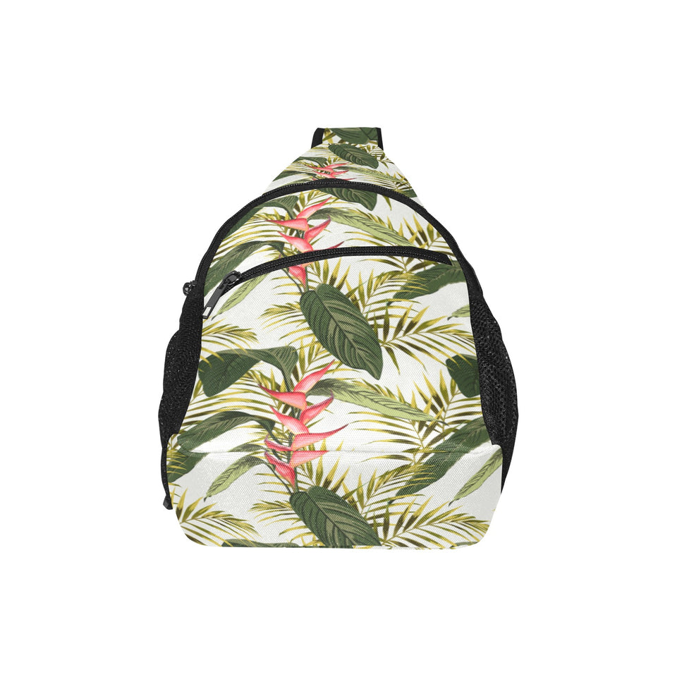 heliconia pattern All Over Print Chest Bag