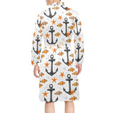 Clown Fish Pattern Print Design 02 Men's Long Sleeve Belted Night Robe