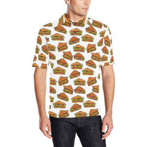 Sandwich Pattern Print Design 02 Men's All Over Print Polo Shirt