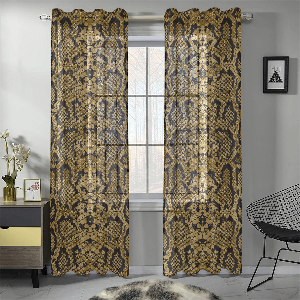 Snake skin pattern Gauze Curtain