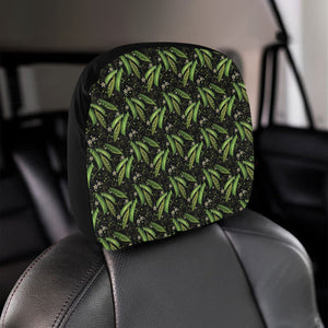 Green Peas Pattern Print Design 02 Car Headrest Cover