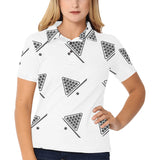 Billiard Ball Pattern Print Design 03 Women's All Over Print Polo Shirt