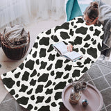 Cow skin pattern Blanket Robe with Sleeves