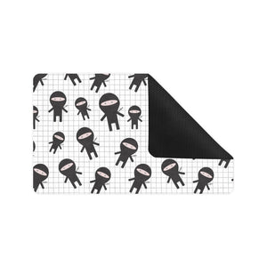 Ninja pattern plaid background Doormat