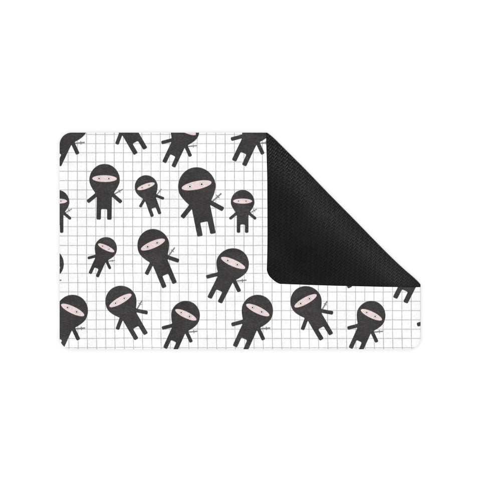 Ninja pattern plaid background Doormat