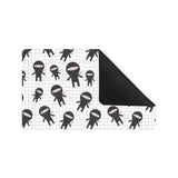 Ninja pattern plaid background Doormat