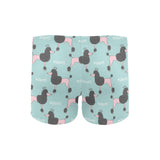 poodle dog green background Men's Swimming Trunks