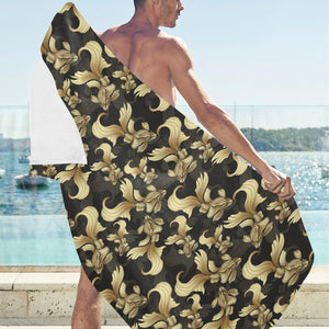 Goldfish Pattern Print Design 01 Beach Towel