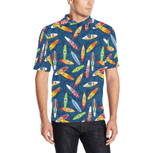 Surfboard Pattern Print Design 01 Men's All Over Print Polo Shirt