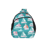 Cute sailboat pattern All Over Print Chest Bag