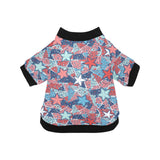 Hand drawn colorful starfish All Over Print Pet Dog Round Neck Fuzzy Shirt