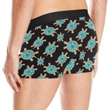 Sea turtle blue stone pattern Men's All Over Print Boxer Briefs Men's Underwear