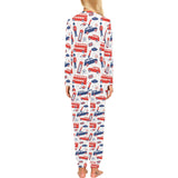 Bull Terrier Pattern Print Design 01 Women's All Over Print Pajama Set