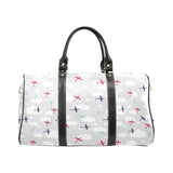 Airplane cloud grey background Travel Bag