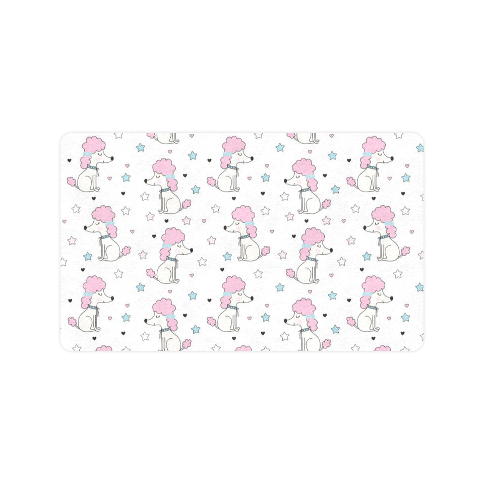 Cute poodle dog star pattern Doormat