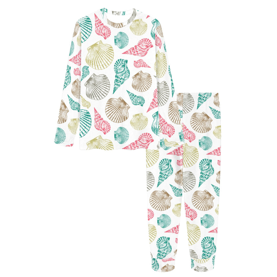 Colorful shell pattern Women's All Over Print Pajama Set