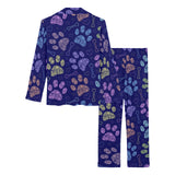 Dog Paws Pattern Print Design 02 Women's Long Pajama Set
