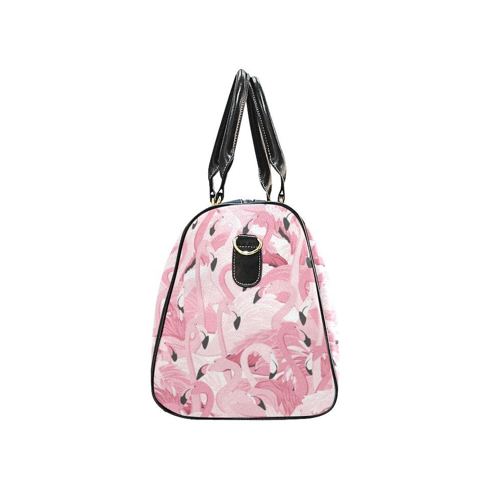 Pink flamingos pattern background Travel Bag