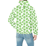 Hop pattern background Men's Padded Hooded Jacket
