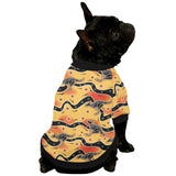 Kangaroo Australian aboriginal art pattern All Over Print Pet Dog Round Neck Fuzzy Shirt