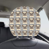Happy pug pattern Car Headrest Cover