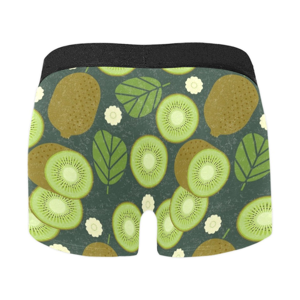 Whole sliced kiwi leave and flower Men's All Over Print Boxer Briefs Men's Underwear