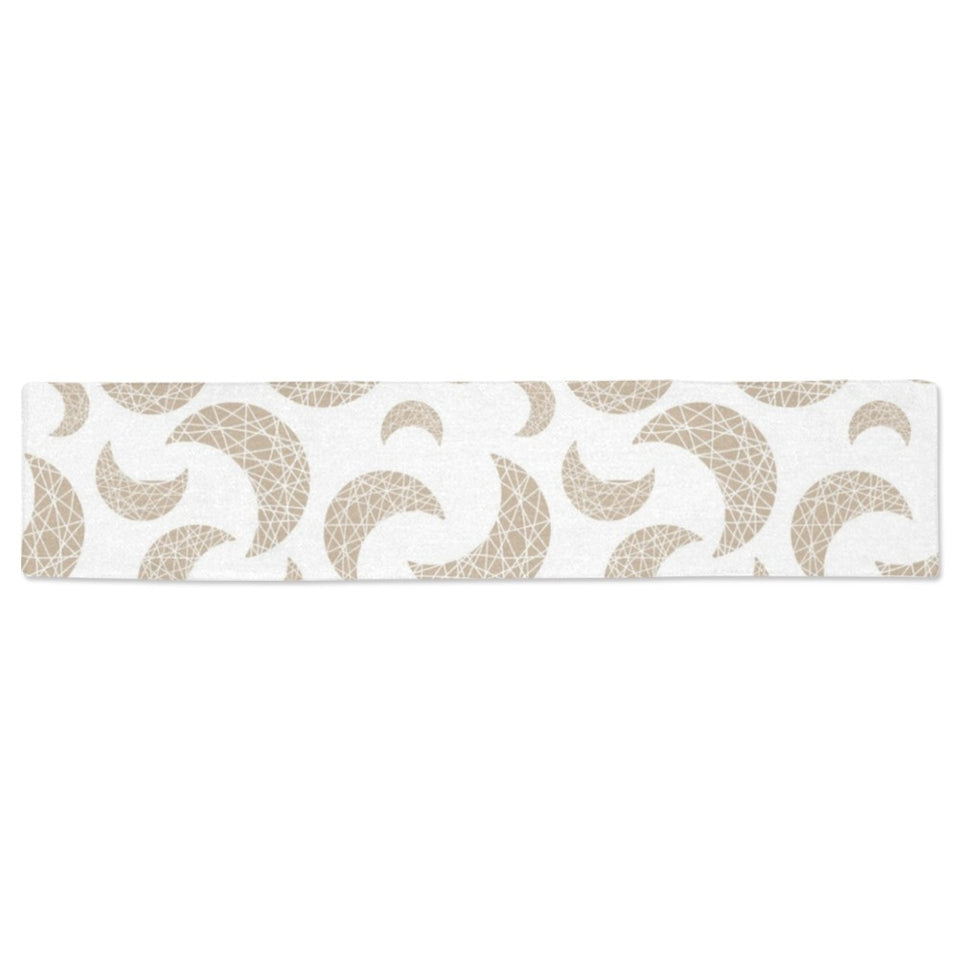 Cool gold moon abstract pattern Table Runner