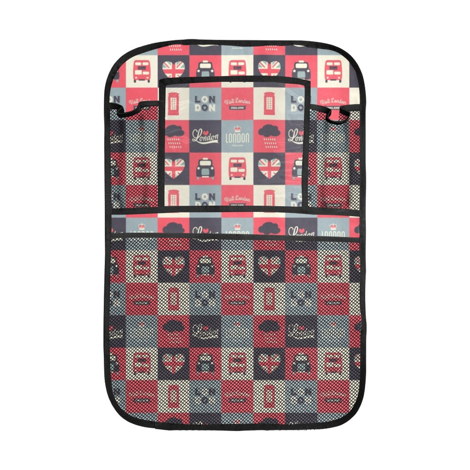 British Pattern Print Design 05 Car Seat Back Organizer