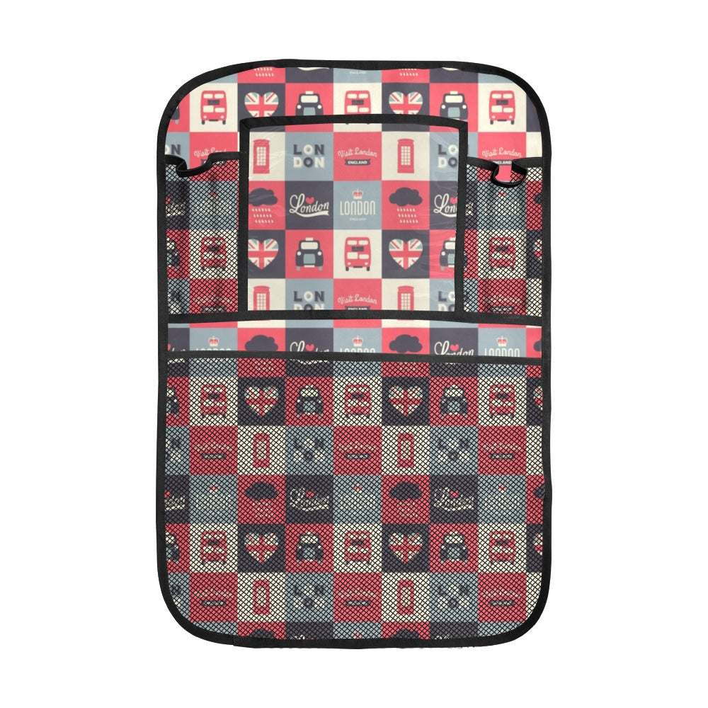 British Pattern Print Design 05 Car Seat Back Organizer