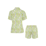 Tennis Pattern Print Design 01 Women's V-Neck Short Pajama Set