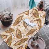 Corn Pattern Print Design 03 Blanket Robe with Sleeves