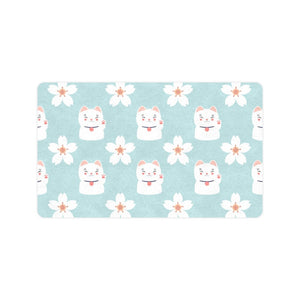 Maneki neko cat sakura Doormat