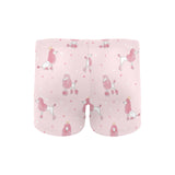 Poodle dog pink color theme Men's Swimming Trunks