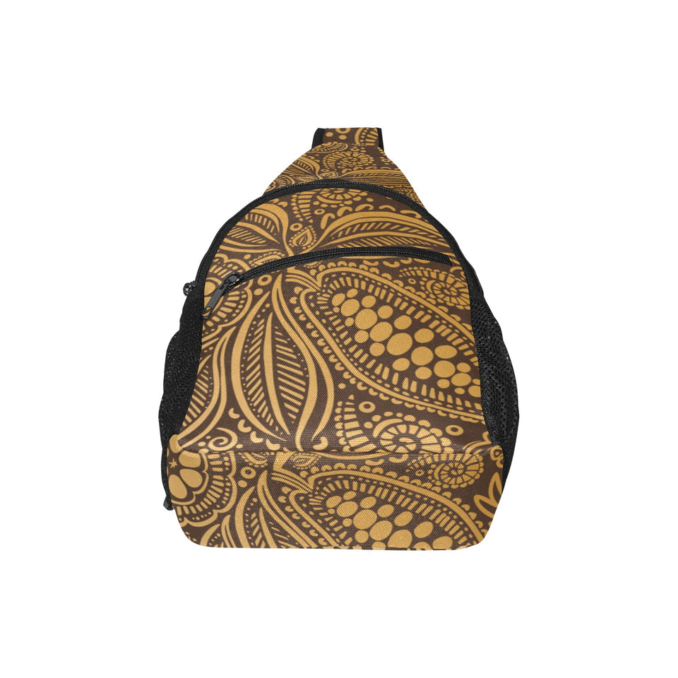 cacao beans tribal polynesian pattern background All Over Print Chest Bag