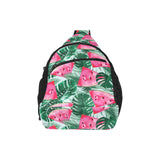 Watermelons tropical palm leaves pattern All Over Print Chest Bag