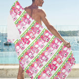 Teddy Bear Pattern Print Design 04 Beach Towel
