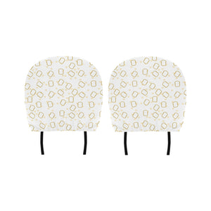 Bread Toast Pattern Print Design 01 Car Headrest Cover