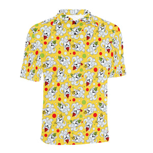 Yorkshire Terrier Pattern Print Design 05 Men's All Over Print Polo Shirt