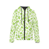 Lime design pattern Women's Padded Hooded Jacket