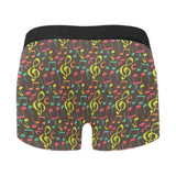 Music Notes Pattern Print Design 05 Men's All Over Print Boxer Briefs Men's Underwear