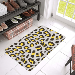 Gray Leopard print pattern Doormat