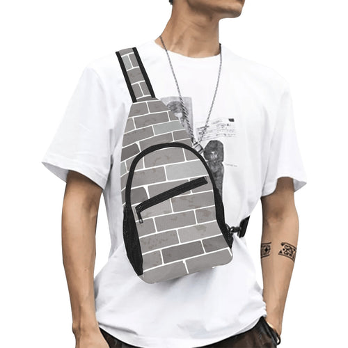 Brick Printed Pattern Print Design 05 All Over Print Chest Bag