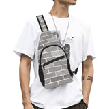 Brick Printed Pattern Print Design 05 All Over Print Chest Bag