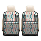 Surfboard Pattern Print Design 02 Car Seat Back Organizer