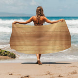Wood Printed Pattern Print Design 05 Beach Towel