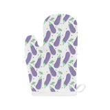 Eggplant Pattern Print Design 05 Heat Resistant Oven Mitts
