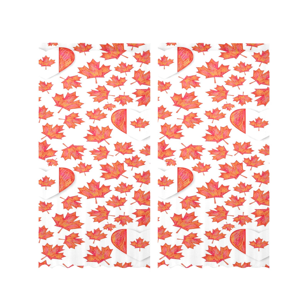 Canada Pattern Print Design 02 Gauze Curtain