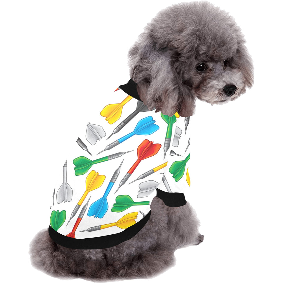 Darts Pattern Print Design 03 All Over Print Pet Dog Round Neck Fuzzy Shirt