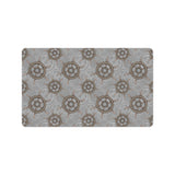 nautical wood steering wheel pattern Doormat
