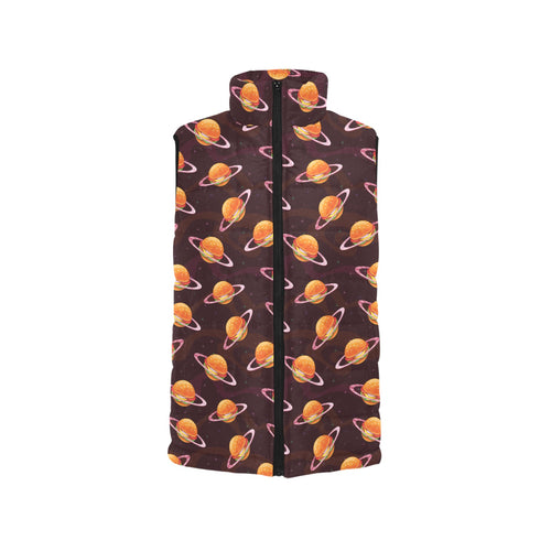 Hamburger Pattern Print Design 05 Women's Padded Vest